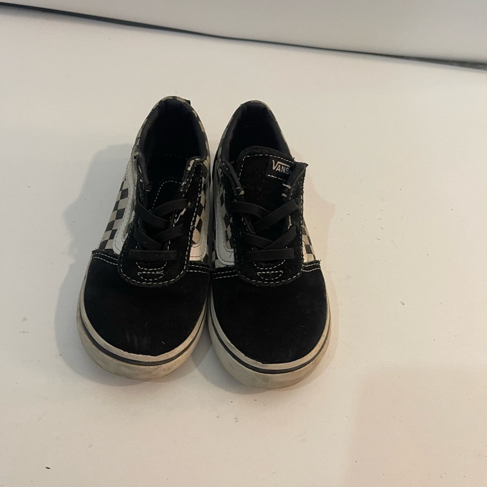 Vans Kids Black and White Checkered Sneakers